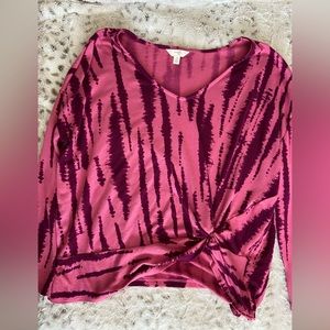 Pink Tie-Dye Top